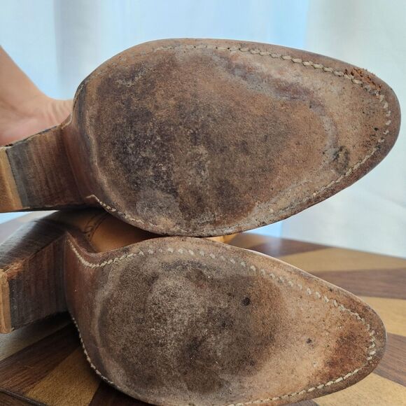 Vintage Frye Tan Leather Western Boots - Picture 11 of 15